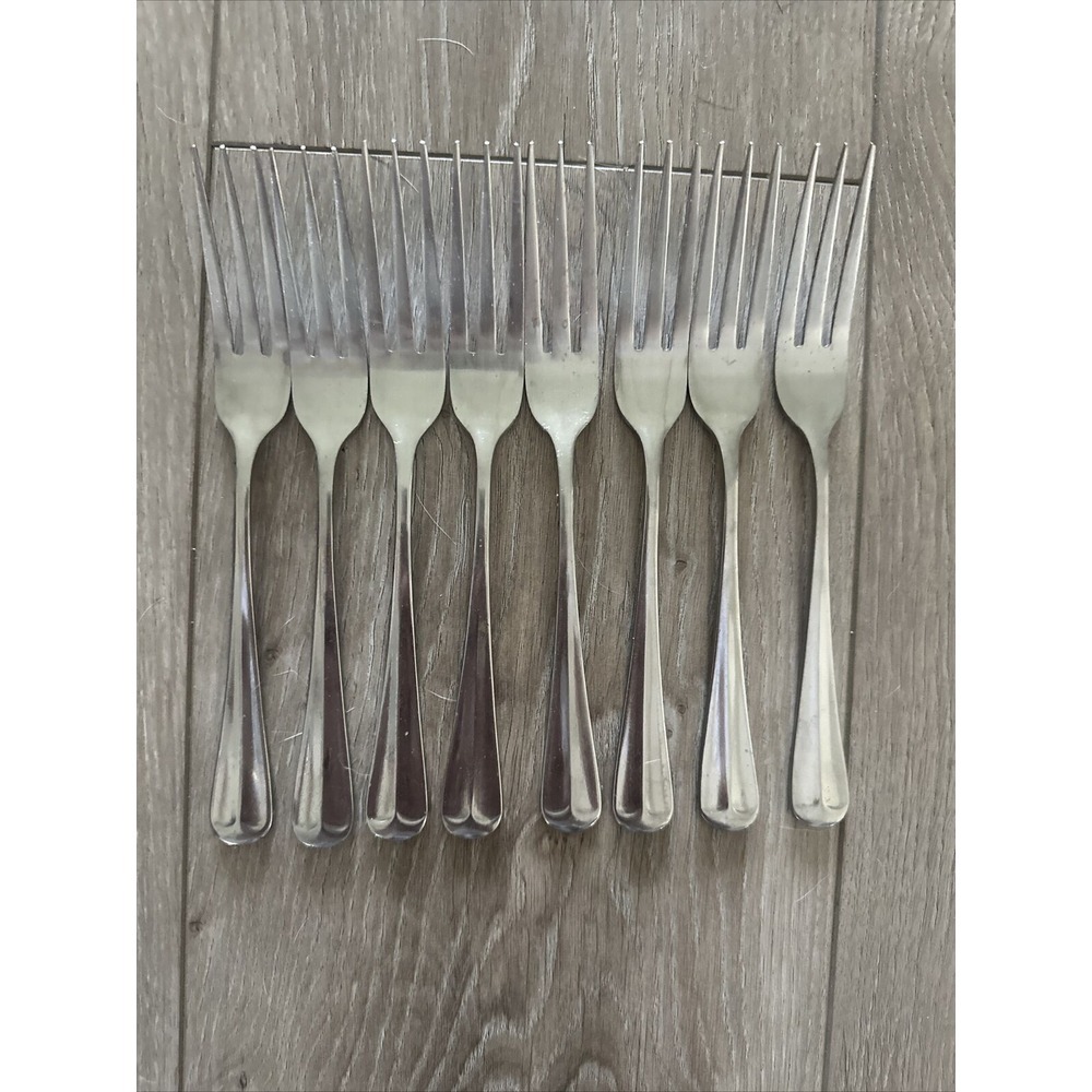 8 Towle ASHLEY Stainless 18/8 Supreme Cocktail Seafood Forks Silverware Flatware